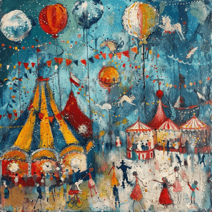 Painting of a carnival